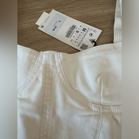 Zara Women's White Corset - Picture 2 of 6